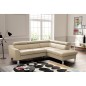 Canapé d'angle convertible en cuir italien de luxe 5 places ASTRID, beige, angle droit Canapé d'angle convertible en cuir italien de luxe 5 places ASTRID, beige, angle droit
