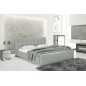 Lit en cuir italien de luxe CAMILLE, gris clair, 160x200 Lit en cuir italien de luxe CAMILLE, gris clair, 160x200