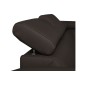 Canapé d'angle convertible en cuir italien de luxe 5 places ASTRID, chocolat, angle droit