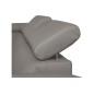 Canapé d'angle convertible en cuir italien de luxe 5 places ASTRID, gris clair, angle gauche Canapé d'angle convertible en cuir italien de luxe 5 places ASTRID, gris clair, angle gauche
