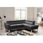 Canapé d'angle convertible en cuir italien de luxe 5 places ASTRID, gris foncé, angle droit Canapé d'angle convertible en cuir italien de luxe 5 places ASTRID, gris foncé, angle droit