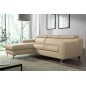 Canapé d'angle convertible en cuir italien de luxe 5 places ASTORIA, beige, angle gauche Canapé d'angle convertible en cuir italien de luxe 5 places ASTORIA, beige, angle gauche