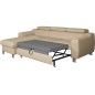 Canapé d'angle convertible en cuir italien de luxe 5 places ASTORIA, beige, angle gauche Canapé d'angle convertible en cuir italien de luxe 5 places ASTORIA, beige, angle gauche