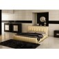 Lit en cuir italien de luxe CAMILLE, beige, 180x200 Lit en cuir italien de luxe CAMILLE, beige, 180x200
