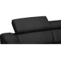 Canapé d'angle convertible en cuir italien de luxe 5 places ASTORIA, noir, angle droit Canapé d'angle convertible en cuir italien de luxe 5 places ASTORIA, noir, angle droit