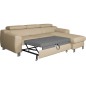 Canapé d'angle convertible en cuir italien de luxe 5 places ASTORIA, beige, angle droit Canapé d'angle convertible en cuir italien de luxe 5 places ASTORIA, beige, angle droit