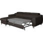 - Canapé d'angle convertible en cuir italien de luxe 5 places ASTORIA, chocolat, angle gauche - Canapé d'angle convertible en cuir italien de luxe 5 places ASTORIA, chocolat, angle gauche