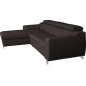 - Canapé d'angle convertible en cuir italien de luxe 5 places ASTORIA, chocolat, angle gauche - Canapé d'angle convertible en cuir italien de luxe 5 places ASTORIA, chocolat, angle gauche
