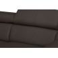 - Canapé d'angle convertible en cuir italien de luxe 5 places ASTORIA, chocolat, angle gauche - Canapé d'angle convertible en cuir italien de luxe 5 places ASTORIA, chocolat, angle gauche