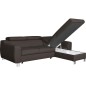 Canapé d'angle convertible en cuir italien de luxe 5 places ASTORIA, chocolat, angle droit Canapé d'angle convertible en cuir italien de luxe 5 places ASTORIA, chocolat, angle droit