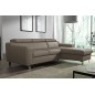 Canapé d'angle convertible en cuir italien de luxe 5 places ASTORIA, taupe, angle droit Canapé d'angle convertible en cuir italien de luxe 5 places ASTORIA, taupe, angle droit