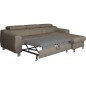 Canapé d'angle convertible en cuir italien de luxe 5 places ASTORIA, taupe, angle droit Canapé d'angle convertible en cuir italien de luxe 5 places ASTORIA, taupe, angle droit