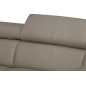 Canapé d'angle convertible en cuir italien de luxe 5 places ASTORIA, taupe, angle gauche Canapé d'angle convertible en cuir italien de luxe 5 places ASTORIA, taupe, angle gauche