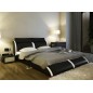 Lit en cuir italien de luxe ARTHUS, noir, 180x200 Lit en cuir italien de luxe ARTHUS, noir, 180x200