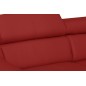 Canapé d'angle convertible en cuir italien de luxe 5 places ASTORIA, rouge foncé, angle droit Canapé d'angle convertible en cuir italien de luxe 5 places ASTORIA, rouge foncé, angle droit