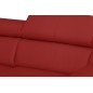 Canapé d'angle convertible en cuir italien de luxe 5 places ASTORIA, rouge foncé, angle gauche Canapé d'angle convertible en cuir italien de luxe 5 places ASTORIA, rouge foncé, angle gauche