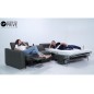 2eme paiement de la commande: Canapé relax et convertible en cuir de buffle italien de luxe 5/6 places yuca, noir, 6x sans frais