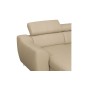 Canapé d'angle convertible en cuir italien de luxe 7/8 places ASTON, beige, angle droit Canapé d'angle convertible en cuir italien de luxe 7/8 places ASTON, beige, angle droit