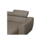 Canapé d'angle convertible en cuir italien de luxe 7/8 places ASTON, taupe, angle gauche Canapé d'angle convertible en cuir italien de luxe 7/8 places ASTON, taupe, angle gauche