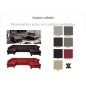 Canapé d'angle convertible en cuir italien de luxe 7/8 places ASTON, couleur personnalisée, angle droit Canapé d'angle convertible en cuir italien de luxe 7/8 places ASTON, couleur personnalisée, angle droit