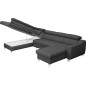 Canapé d'angle convertible en cuir italien de luxe 7/8 places ASTON, gris foncé, angle gauche Canapé d'angle convertible en cuir italien de luxe 7/8 places ASTON, gris foncé, angle gauche