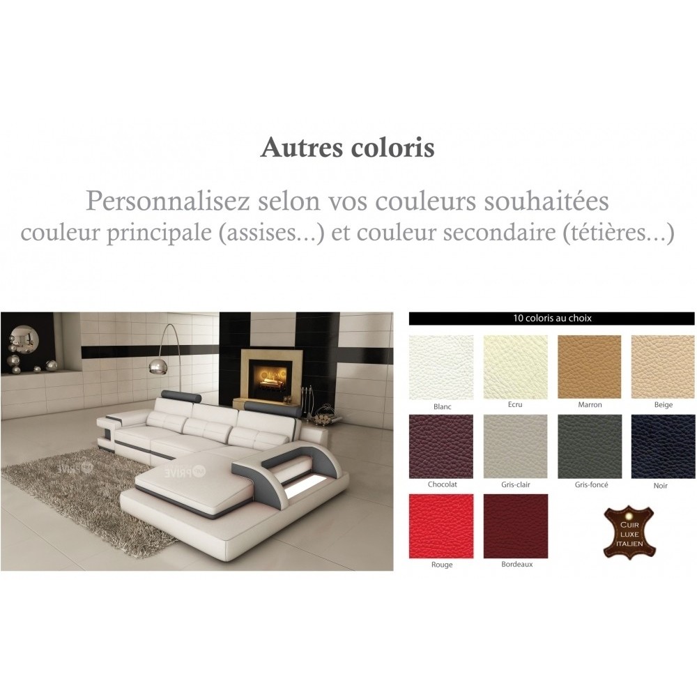 2eme paiement de la commande: Canapé d'angle 6 places ibiza, couleurs personnalisées bordeaux et écru, angle droit, 6x sans frai