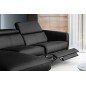 Canapé d'angle relax en cuir de luxe italien avec relax électrique, 5 places BERTONI, noir, angle gauche Canapé d'angle relax en cuir de luxe italien avec relax électrique, 5 places BERTONI, noir, angle gauche