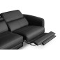 Canapé d'angle relax en cuir de luxe italien avec relax électrique, 5 places BERTONI, noir, angle gauche Canapé d'angle relax en cuir de luxe italien avec relax électrique, 5 places BERTONI, noir, angle gauche