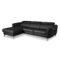 Canapé d'angle relax en cuir de luxe italien avec relax électrique, 5 places BERTONI, noir, angle gauche Canapé d'angle relax en cuir de luxe italien avec relax électrique, 5 places BERTONI, noir, angle gauche