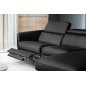 Canapé d'angle relax en cuir de luxe italien avec relax électrique, 5 places BERTONI, noir, angle droit Canapé d'angle relax en cuir de luxe italien avec relax électrique, 5 places BERTONI, noir, angle droit