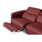 Canapé d'angle relax en cuir de luxe italien avec relax électrique, 5 places BERTONI, rouge foncé, angle droit Canapé d'angle relax en cuir de luxe italien avec relax électrique, 5 places BERTONI, rouge foncé, angle droit