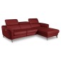 Canapé d'angle relax en cuir de luxe italien avec relax électrique, 5 places BERTONI, rouge foncé, angle droit Canapé d'angle relax en cuir de luxe italien avec relax électrique, 5 places BERTONI, rouge foncé, angle droit