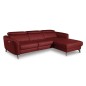 Canapé d'angle relax en cuir de luxe italien avec relax électrique, 5 places BERTONI, rouge foncé, angle droit Canapé d'angle relax en cuir de luxe italien avec relax électrique, 5 places BERTONI, rouge foncé, angle droit
