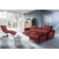 Canapé d'angle relax en cuir de luxe italien avec relax électrique, 5 places BERTONI, rouge foncé, angle droit Canapé d'angle relax en cuir de luxe italien avec relax électrique, 5 places BERTONI, rouge foncé, angle droit
