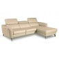 Canapé d'angle relax en cuir de luxe italien avec relax électrique, 5 places BERTONI, beige, angle droit Canapé d'angle relax en cuir de luxe italien avec relax électrique, 5 places BERTONI, beige, angle droit