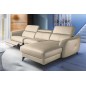 Canapé d'angle relax en cuir de luxe italien avec relax électrique, 5 places BERTONI, beige, angle droit Canapé d'angle relax en cuir de luxe italien avec relax électrique, 5 places BERTONI, beige, angle droit