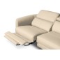 Canapé d'angle relax en cuir de luxe italien avec relax électrique, 5 places BERTONI, beige, angle droit Canapé d'angle relax en cuir de luxe italien avec relax électrique, 5 places BERTONI, beige, angle droit