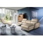 Canapé d'angle relax en cuir de luxe italien avec relax électrique, 5 places BERTONI, beige, angle droit Canapé d'angle relax en cuir de luxe italien avec relax électrique, 5 places BERTONI, beige, angle droit