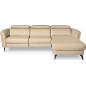 Canapé d'angle relax en cuir de luxe italien avec relax électrique, 5 places BERTONI, beige, angle droit Canapé d'angle relax en cuir de luxe italien avec relax électrique, 5 places BERTONI, beige, angle droit