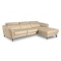 Canapé d'angle relax en cuir de luxe italien avec relax électrique, 5 places BERTONI, beige, angle droit Canapé d'angle relax en cuir de luxe italien avec relax électrique, 5 places BERTONI, beige, angle droit