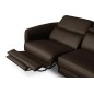 Canapé d'angle relax en cuir de luxe italien avec relax électrique, 5 places BERTONI, chocolat, angle droit Canapé d'angle relax en cuir de luxe italien avec relax électrique, 5 places BERTONI, chocolat, angle droit