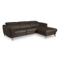 Canapé d'angle relax en cuir de luxe italien avec relax électrique, 5 places BERTONI, chocolat, angle droit Canapé d'angle relax en cuir de luxe italien avec relax électrique, 5 places BERTONI, chocolat, angle droit