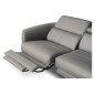 Canapé d'angle relax en cuir de luxe italien avec relax électrique, 5 places BERTONI, gris clair, angle droit Canapé d'angle relax en cuir de luxe italien avec relax électrique, 5 places BERTONI, gris clair, angle droit