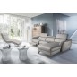 Canapé d'angle relax en cuir de luxe italien avec relax électrique, 5 places BERTONI, gris clair, angle droit Canapé d'angle relax en cuir de luxe italien avec relax électrique, 5 places BERTONI, gris clair, angle droit