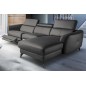 Canapé d'angle relax en cuir de luxe italien avec relax électrique, 5 places BERTONI, gris foncé, angle droit Canapé d'angle relax en cuir de luxe italien avec relax électrique, 5 places BERTONI, gris foncé, angle droit