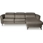 Canapé d'angle relax en cuir de luxe italien avec relax électrique, 5 places BERTONI, taupe, angle droit Canapé d'angle relax en cuir de luxe italien avec relax électrique, 5 places BERTONI, taupe, angle droit