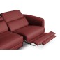 Canapé d'angle relax en cuir de luxe italien avec relax électrique, 5 places BERTONI, rouge foncé, angle gauche Canapé d'angle relax en cuir de luxe italien avec relax électrique, 5 places BERTONI, rouge foncé, angle gauche