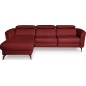 Canapé d'angle relax en cuir de luxe italien avec relax électrique, 5 places BERTONI, rouge foncé, angle gauche Canapé d'angle relax en cuir de luxe italien avec relax électrique, 5 places BERTONI, rouge foncé, angle gauche