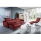 Canapé d'angle relax en cuir de luxe italien avec relax électrique, 5 places BERTONI, rouge foncé, angle gauche Canapé d'angle relax en cuir de luxe italien avec relax électrique, 5 places BERTONI, rouge foncé, angle gauche