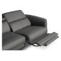 Canapé d'angle relax en cuir de luxe italien avec relax électrique, 5 places BERTONI, gris foncé, angle gauche Canapé d'angle relax en cuir de luxe italien avec relax électrique, 5 places BERTONI, gris foncé, angle gauche